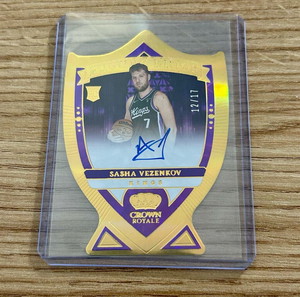 Καρτα με on-card Υπογραφη Sasha Vezenkov Sacramento Kings RC Panini Crown Royale Ολυμπιακος 12/17