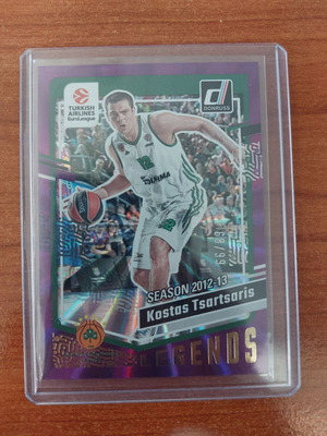 Panini Donruss Euroleague 2023-2024 Kostas Tsartsaris Purple Laser card like new