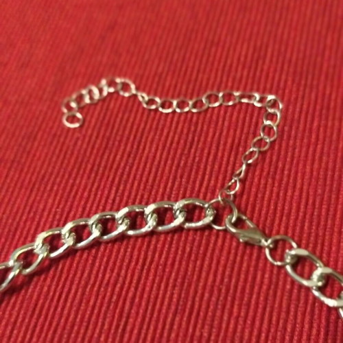 Necklace chain like new, silver color with free bracelet gift