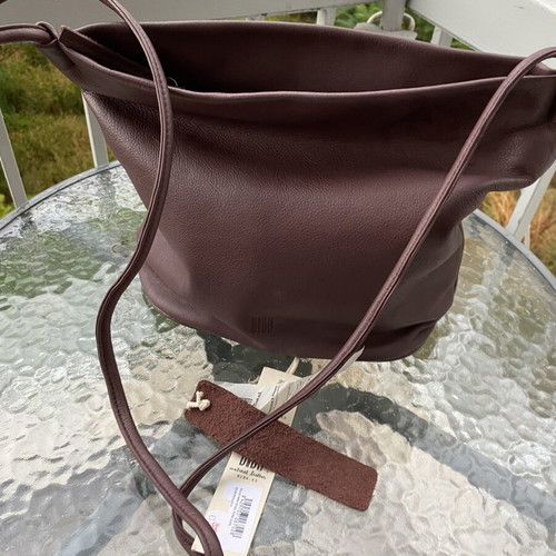 BIBA shoulder bag new, genuine leather faded red and purple