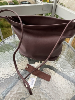 BIBA shoulder bag new, genuine leather faded red and purple