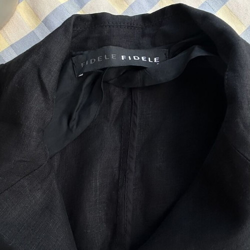 Fidele women's linen jacket medium black like new