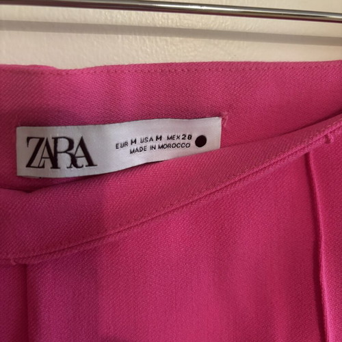ZARA fuchsia high-waist tailored pants, size M