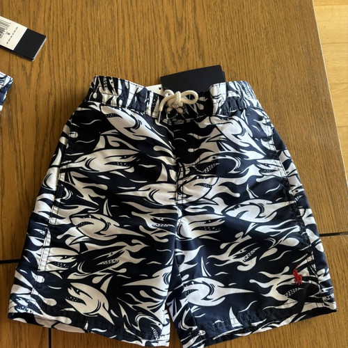 Polo Ralph Lauren swimsuit new for 6 years old, white and blue