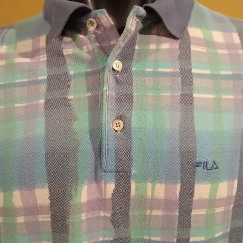 Fila vintage polo shirt XXL made in Italy used, multicolor