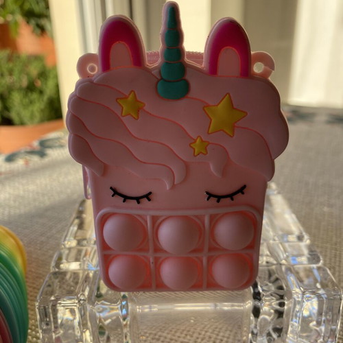 Girls' set with silicone wallet and slinky toy like new