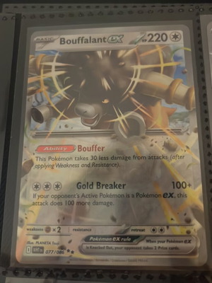 Buffalant EX Pokemon card new