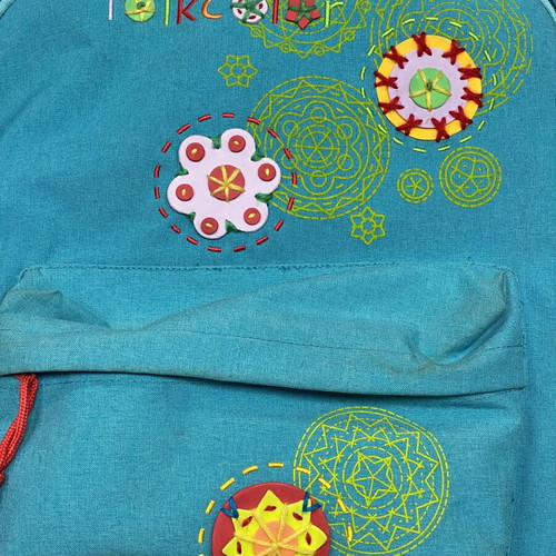 Busquets Folk Color Mandala Y2K School Backpack