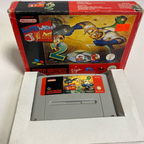 Earthworm Jim 2 Super Nintendo SNES used with original box