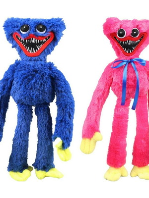 Huggy Wuggy & Kissy Missy plush set 40 cm new, pink and blue