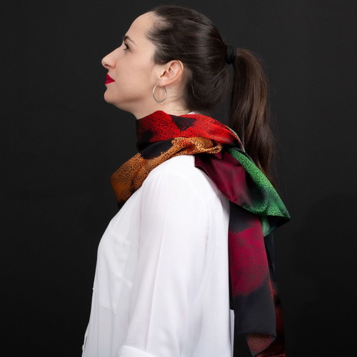 Pop Scarf new Crepe Satin 220 gr 68x180 cm