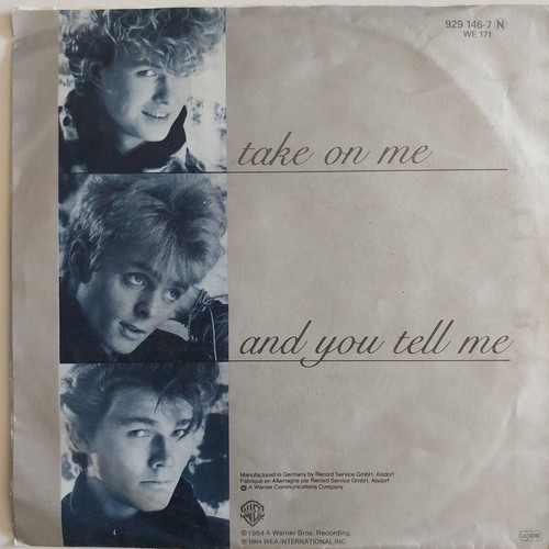 A-ha Take On Me single 45 rpm used, pop