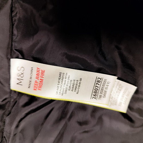 M&S Collection Parka with Hood 5-6 Years Like New, Grey Silver