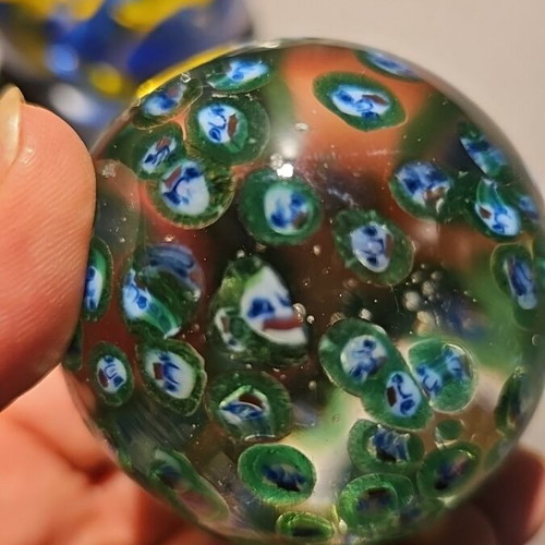 Set of 3 vintage glass paperweights