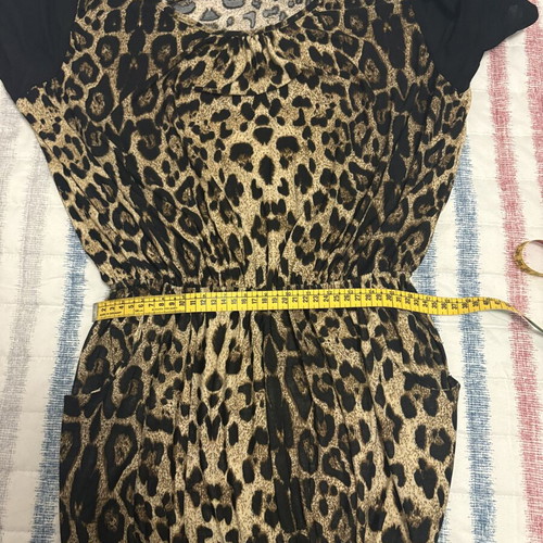 Leopard Print Jumpsuit with Black Sleeves XL/XXL like new