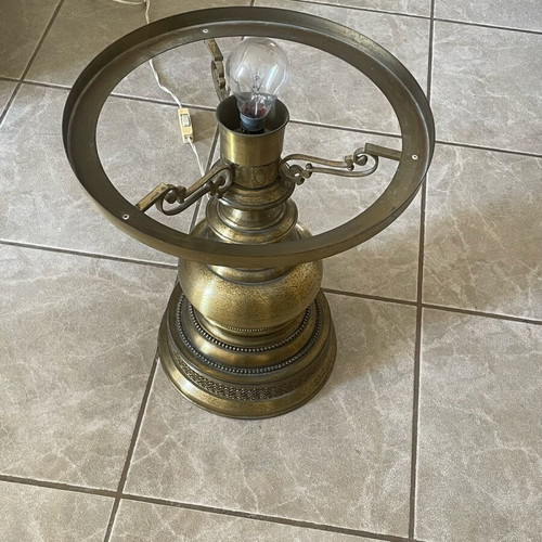 Bronze table lamp used, vintage