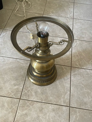Bronze table lamp used, vintage