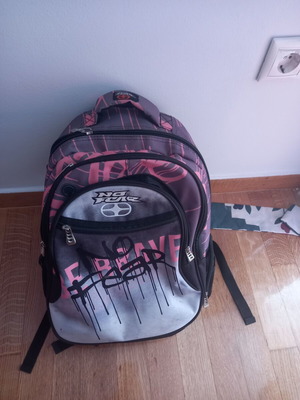 No Fear school backpack pink and grey like new