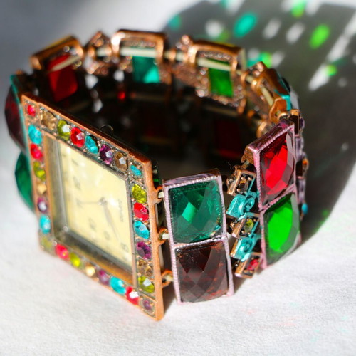 Antique diamond watch new with zircon crystals RQ100