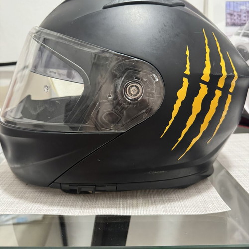 Helmet size L foldable with integrated glasses like new