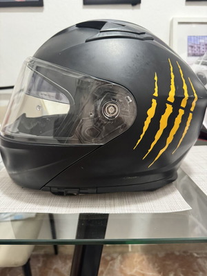 Helmet size L foldable with integrated glasses like new