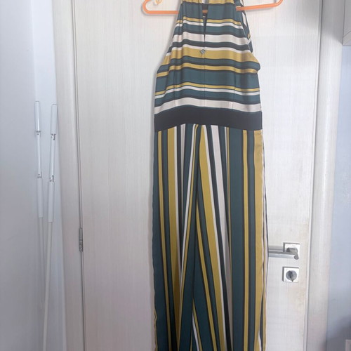 Attrattivo striped dress used, size L, black and green