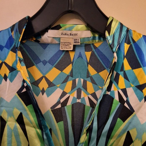 Zara dress colorful short-sleeve like new, size S