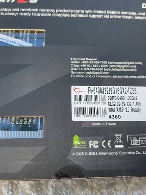 G.Skill Trident Z5 DDR5 32GB 6400MHz RAM new sealed