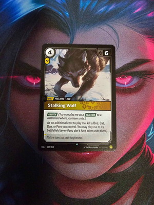 League of Legends Riftbound Unleashed Stalking Wolf card game new