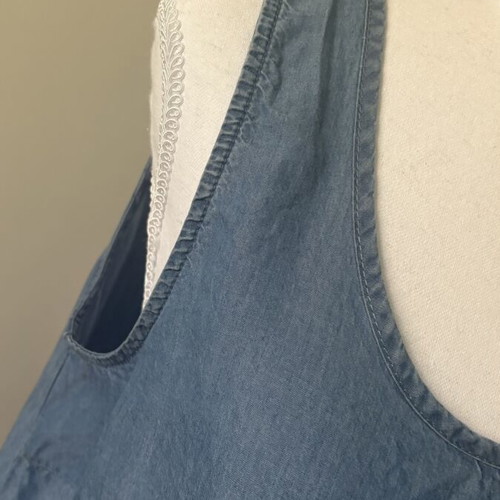 Sleeveless denim blouse M/L, soft and comfortable