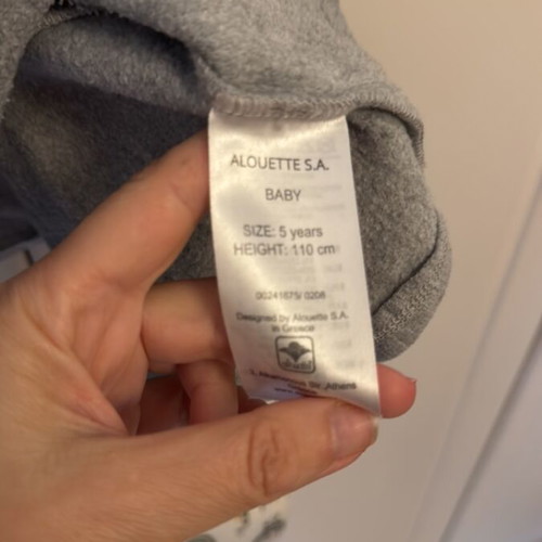 Alouette dress grey like new, size 110 cm for 5 years old