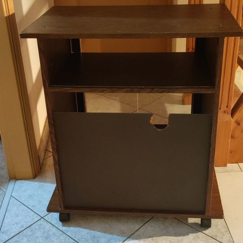 Furniture with wheels used with glass doors