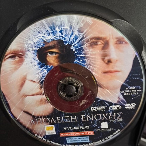 Fracture DVD used, adventure crime thriller with subtitles