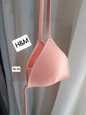H&M bikini top size 42 like new, soft pink