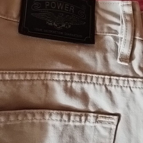 Power men's beige jeans-style pants, size 36