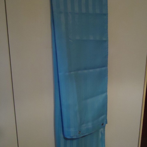 Bathroom curtain new, blue with stripes, soft fabric