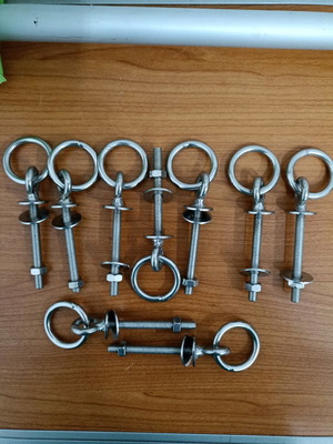 Maps with ring inox aisi 316 new, pack of 9 pieces
