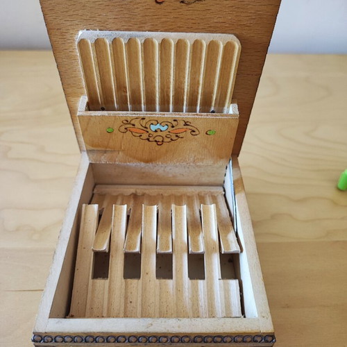 Antique wooden tobacco box like new