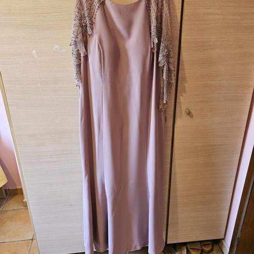 Maxi dress like new, dusty apple color with silver details, size XL