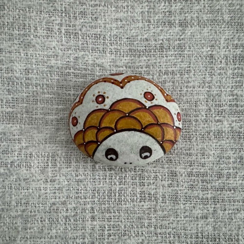 Decorative painted paperweight stone new
