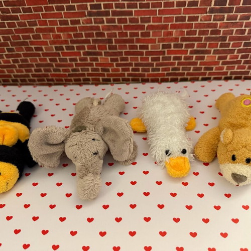 Set of 4 large plush magnets used