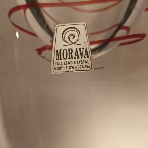Morava full lead crystal 30% vase like new