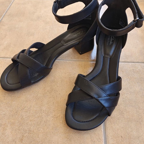 Clarks sandals, black, size 42