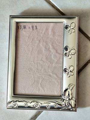 Silver photo frame "Bunny" like new