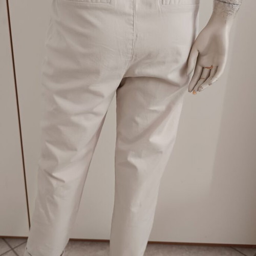Bershka women's beige high-waisted elastic pants with pleats, like new, size M