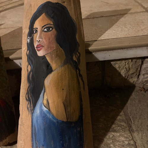 Painted portraits new, pack of 3 on ceramic canvas