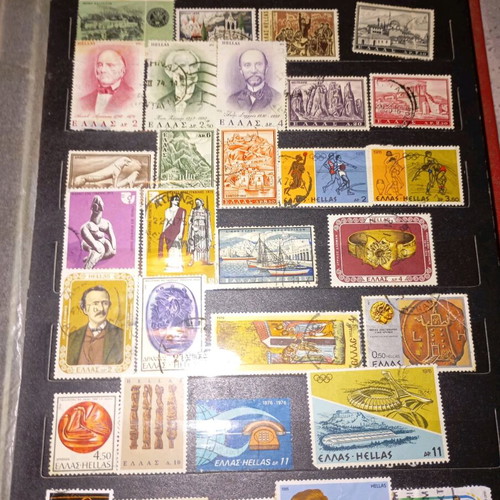 Stamp collection used with album
