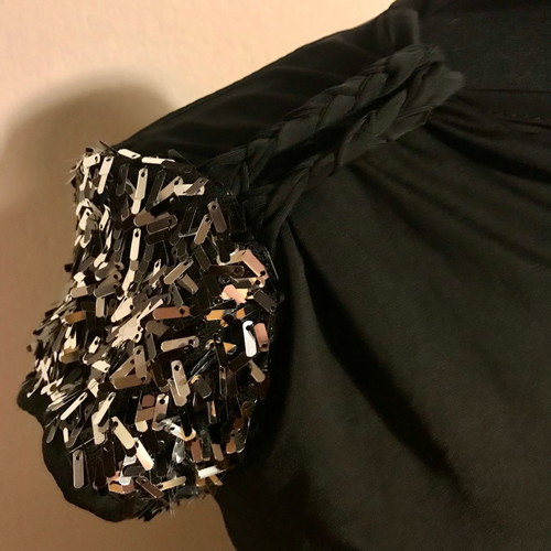 Rossodisera short-sleeve blouse used, black, size S