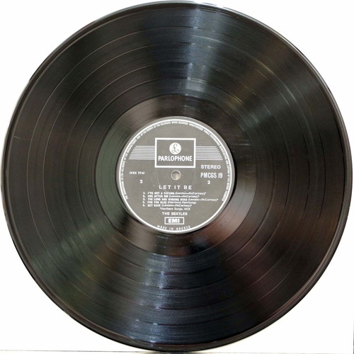 Beatles Let It Be vinyl record used, rock genre, Parlophone 1970