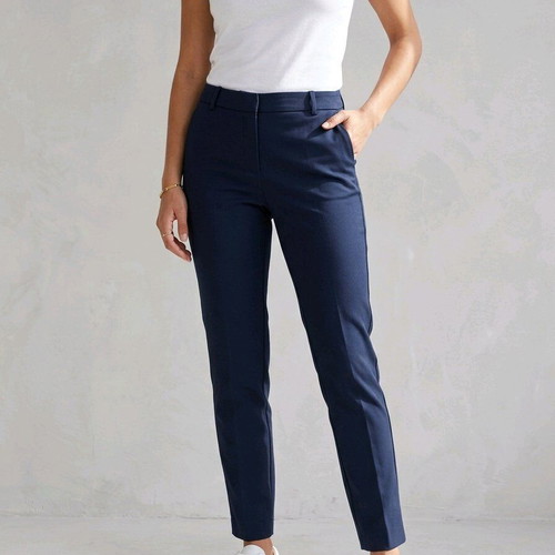 H&M women's blue pants satin texture five-pocket size L like new